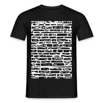 Wand Skizze - Männer T-Shirt - Schwarz - Vorne - AI Model Male 178 light (178cm)