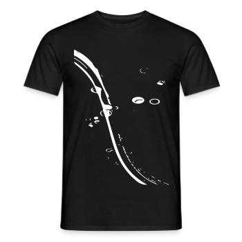 Kurvenlinie Abstrakte Linienkunst - Männer T-Shirt - Schwarz - Vorne - AI Model Male 178 light (178cm)