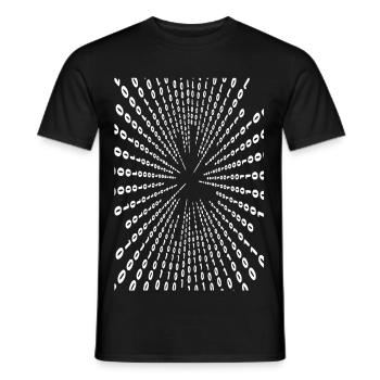 Strahlenstern Muster - Männer T-Shirt - Schwarz - Vorne - AI Model Male 178 light (178cm)