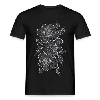 Rose - Männer T-Shirt - Schwarz - Vorne - AI Model Male 178 light (178cm)