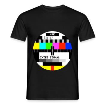 no signal - Men's T-Shirt - black - Front - AI Model Male 178 light (178cm)
