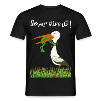 Gib niemals auf ! - Männer T-Shirt - Schwarz - Vorne - AI Model Male 178 light (178cm)