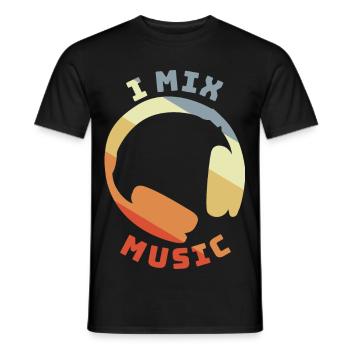 DJ Quote - Men's T-Shirt - black - Front - AI Model Male 178 light (178cm)