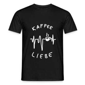 Kaffee Liebe - Männer T-Shirt - Schwarz - Vorne - AI Model Male 178 light (178cm)