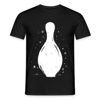 Bowling Pins Sketch - Men's T-Shirt - black - Front - AI Model Male 178 light (178cm)