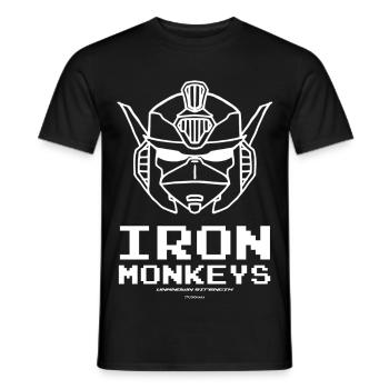 IRON MONKEYS ROBO MONKEY - Männer T-Shirt - Schwarz - Vorne - AI Model Male 178 light (178cm)