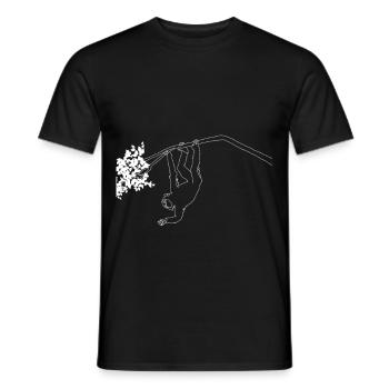 Monkey lineart - Men's T-Shirt - black - Front - AI Model Male 178 light (178cm)
