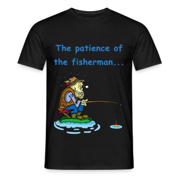La patience du pêcheur - T-shirt homme - noir - Devant - AI Model Male 178 light (178cm)