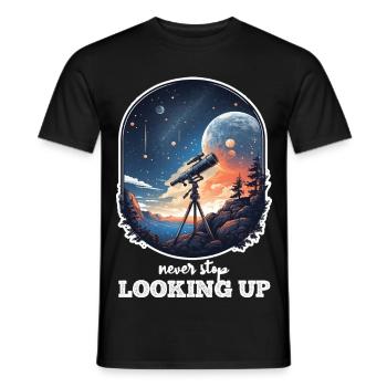 Astronaute et Espace Message Positif et Motivant - T-shirt homme - noir - Devant - AI Model Male 178 light (178cm)