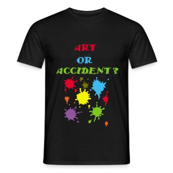 Kunst oder Unfall? - Männer T-Shirt - Schwarz - Vorne - AI Model Male 178 light (178cm)