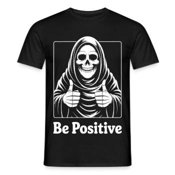 Be Positive Skelett Motiv - Männer T-Shirt - Schwarz - Vorne - AI Model Male 178 light (178cm)