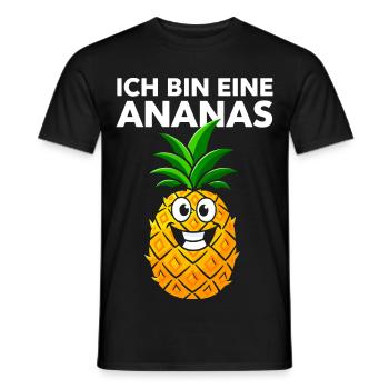 Ananas Kostüm Fasching Karneval Obst verkleiden - Männer T-Shirt - Schwarz - Vorne - AI Model Male 178 light (178cm)