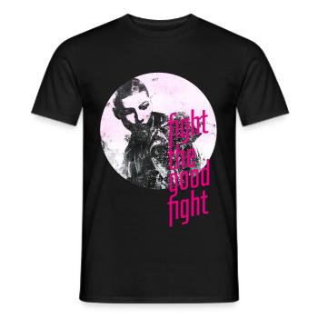 ThinkBick_Fight_the_good_fight_2026_5 - Männer T-Shirt - Schwarz - Vorne - AI Model Male 178 light (178cm)