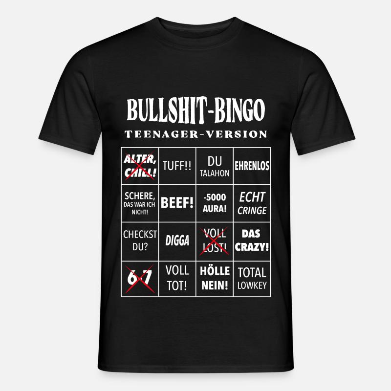 Bingo à la connerie – Version ado - T-shirt homme - noir