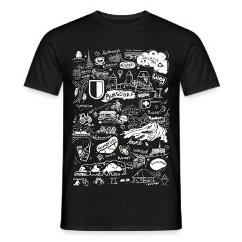 Burgdorf Encounter - Doodle - Men's T-Shirt - black - Front - AI Model Male 178 light (178cm)