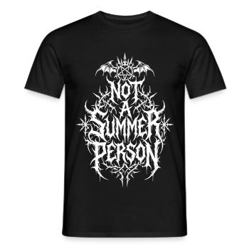 Not a summer person - Männer T-Shirt - Schwarz - Vorne - AI Model Male 178 light (178cm)