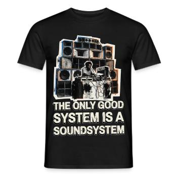 Soundsystem Dub - Männer T-Shirt - Schwarz - Vorne - AI Model Male 178 light (178cm)