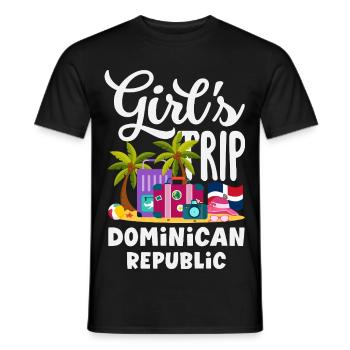 Drapeau de la République dominicaine Dom Rep Pride - T-shirt homme - noir - Devant - AI Model Male 178 light (178cm)