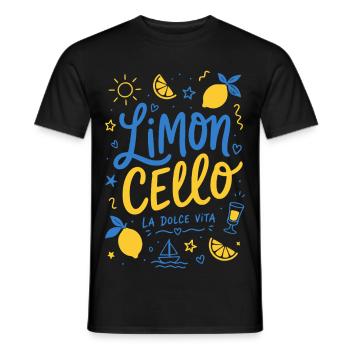 Limoncello - La dolce vita - Männer T-Shirt - Schwarz - Vorne - AI Model Male 178 light (178cm)