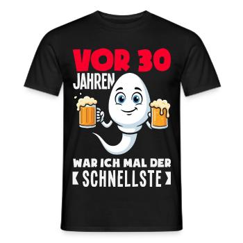 Vor 30 Jahren Der Schnellste - Männer T-Shirt - Schwarz - Vorne - AI Model Male 178 light (178cm)