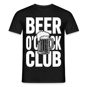 Beer O'Clock Club - Men's T-Shirt - black - Front - AI Model Male 178 light (178cm)