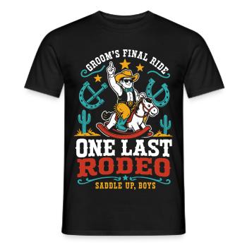 One last rodeo for the groom - Men's T-Shirt - black - Front - AI Model Male 178 light (178cm)