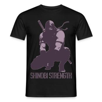 Shinobi Strength Anime Gym Shirt – Ninja Workout  - Men's T-Shirt - black - Front - AI Model Male 178 light (178cm)