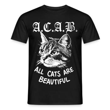 All cats are beuatuiful - Männer T-Shirt - Schwarz - Vorne - AI Model Male 178 light (178cm)