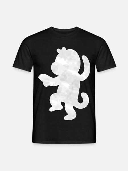Affe Silhouette - Männer T-Shirt - Schwarz