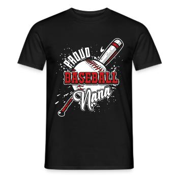Proud Baseball Nana - Men's T-Shirt - black - Front - AI Model Male 178 light (178cm)