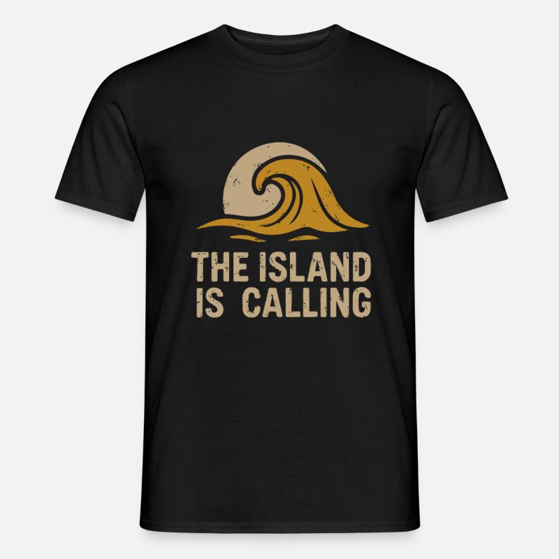 Die Insel ruft - Männer T-Shirt - Schwarz