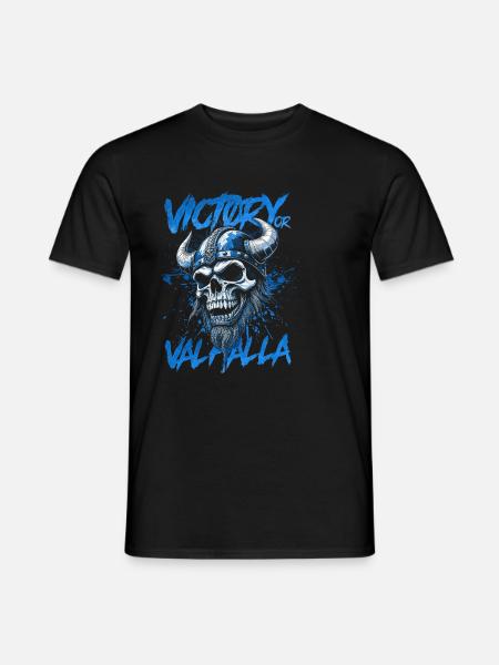 Nordischer Wikingersieg oder Walhalla - Männer T-Shirt - Schwarz