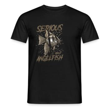 Ernsthaft über Altum Kaiserfisch Fish Keeper - Männer T-Shirt - Schwarz - Vorne - AI Model Male 178 light (178cm)