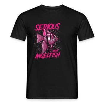 Ernsthaft über Altum Kaiserfisch Fish Keeper - Männer T-Shirt - Schwarz - Vorne - AI Model Male 178 light (178cm)