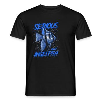Ernsthaft über Altum Kaiserfisch Fish Keeper - Männer T-Shirt - Schwarz - Vorne - AI Model Male 178 light (178cm)