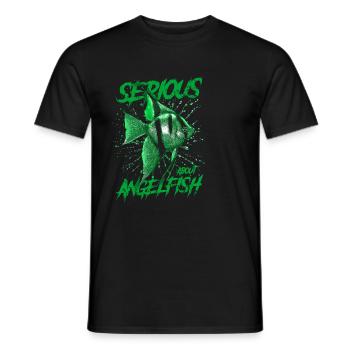 Ernsthaft über Altum Kaiserfisch Fish Keeper - Männer T-Shirt - Schwarz - Vorne - AI Model Male 178 light (178cm)