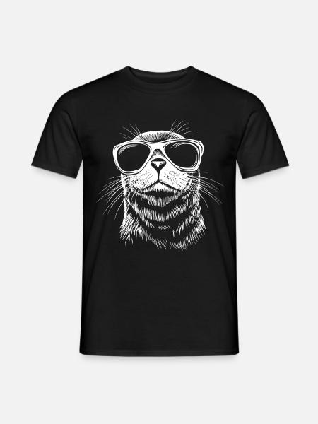 Robbe Sonnenbrille - Männer T-Shirt - Schwarz