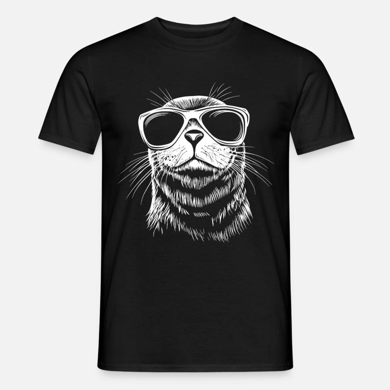Robbe Sonnenbrille - Männer T-Shirt - Schwarz