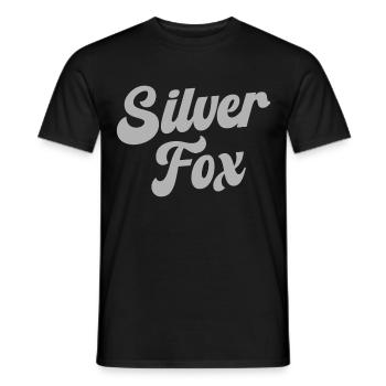 Renard argenté - T-shirt homme - noir - Devant - AI Model Male 178 light (178cm)