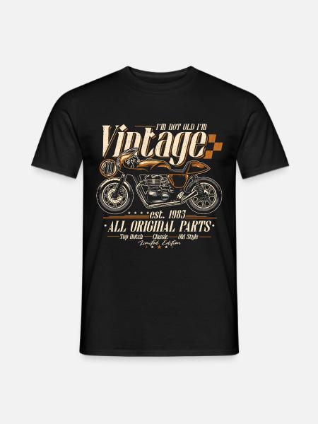 1985 Jahrgang geboren Motorrad Geburtstag Geschenk - Männer T-Shirt - Schwarz