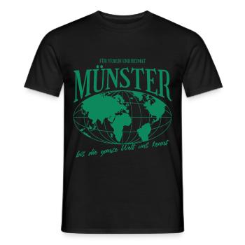 Münster Heimat Fußball Geschenk - Männer T-Shirt - Schwarz - Vorne - AI Model Male 178 light (178cm)