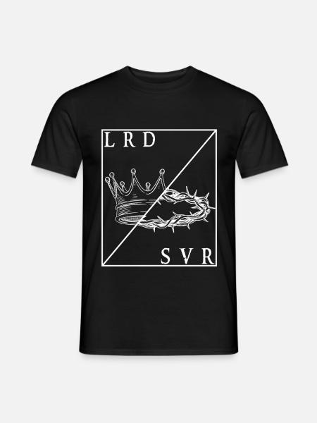 Lord And Savior Dornen Krone Jesus Christus - Männer T-Shirt - Schwarz