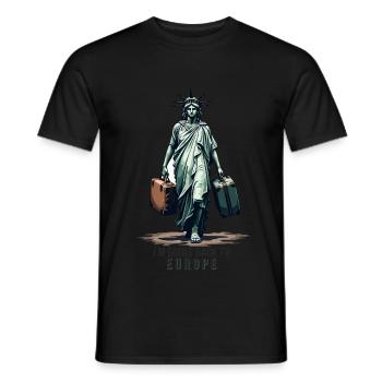 Drôle de Statue de la Liberté États-Unis Amérique Sarcasme - T-shirt homme - noir - Devant - AI Model Male 178 light (178cm)