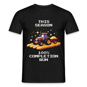 Season Run | 100% Harvest & Operational Goals - Men's T-Shirt - black - Front - AI Model Male 178 light (178cm)