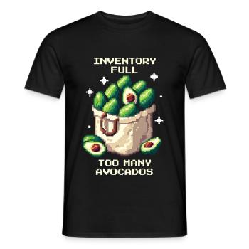 Inventar voll | Avocado-Überladung im Pixelstil - Männer T-Shirt - Schwarz - Vorne - AI Model Male 178 light (178cm)