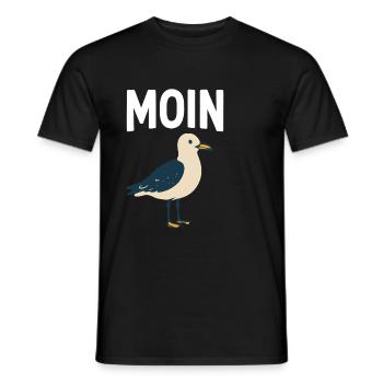 Moin Seagull - Men's T-Shirt - black - Front - AI Model Male 178 light (178cm)