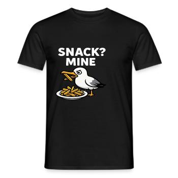 Snack Seagull - Men's T-Shirt - black - Front - AI Model Male 178 light (178cm)