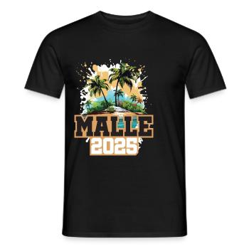 Malle 2025 Palmen - Männer T-Shirt - Schwarz - Vorne - AI Model Male 178 light (178cm)