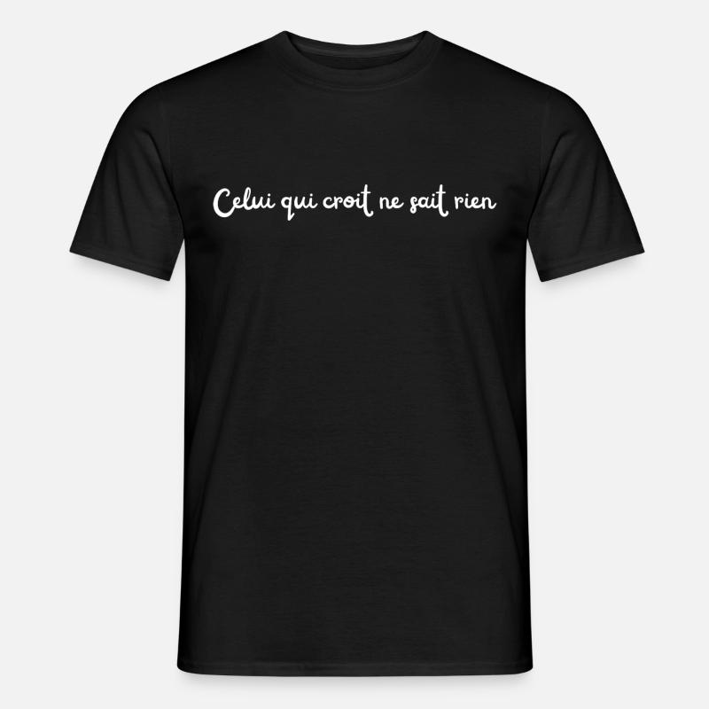 Wer glaubt - Männer T-Shirt - Schwarz