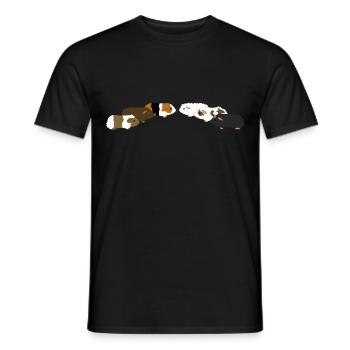 six guinea pigs 2 - T-shirt homme - noir - Devant - AI Model Male 178 light (178cm)